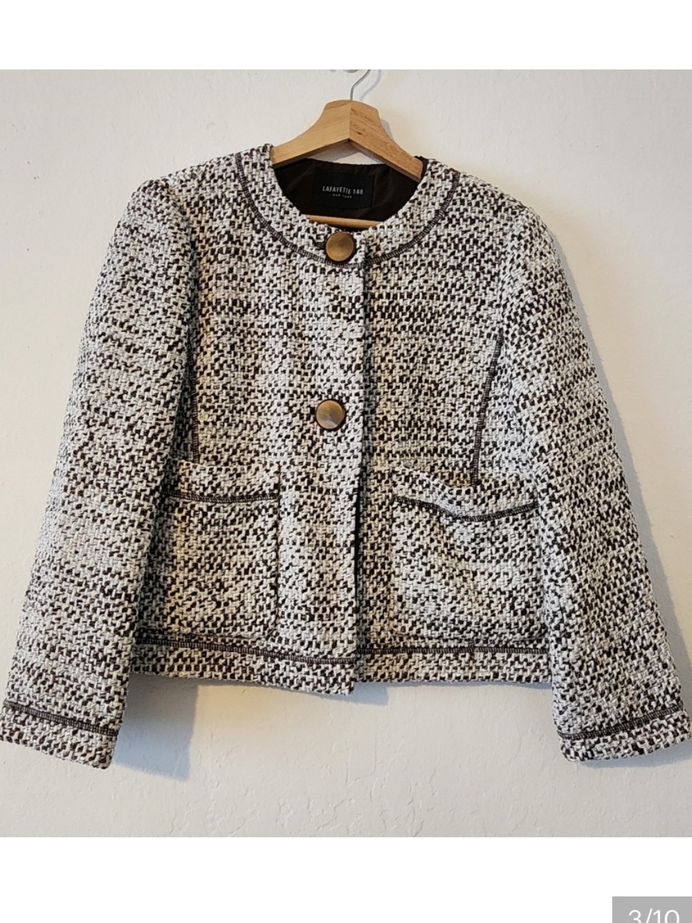 Lafayette 148 New York Brown Tweed Jacket